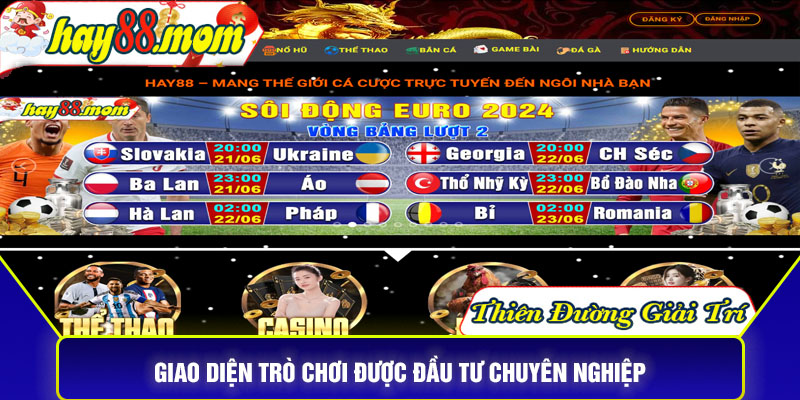 Giao diện trò chơi được đầu tư chuyên nghiệp giúp thao tác dễ dàng